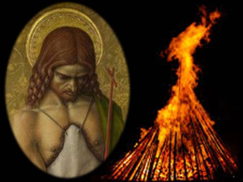 San Juan Bautista y su relaciÃ³n con el fuego