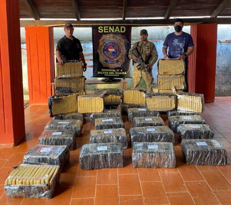 Senad incauta 1.014 kilos de marihuana en la Reserva Morombí